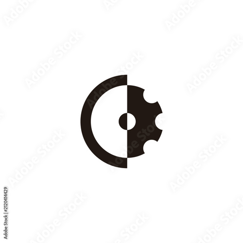 Plakat Letter C tool geometric symbol simple logo vector