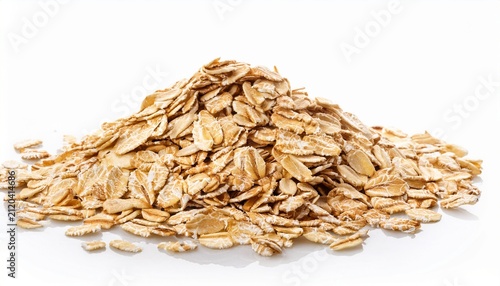 Oat Flakes Isolated On White Background