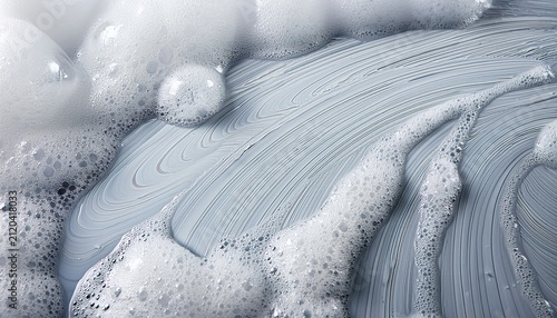 Abstract Background White Soapy Foam Texture Shampoo Foam With Bubbles