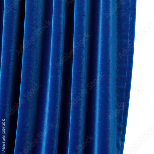 blue curtain with white curtains