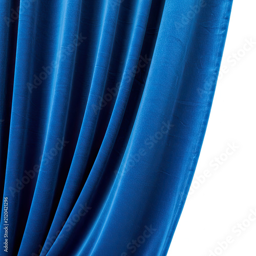 blue curtain with white curtains