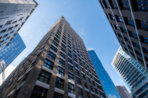 New residential towers in Aldgate, London's East End.  