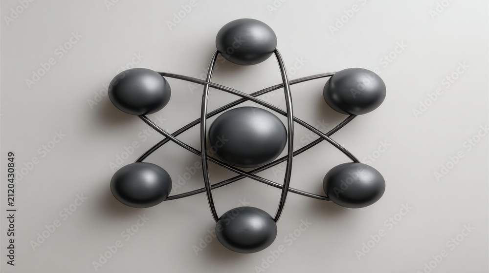 Obraz premium Quantum commerce loop icon concept featuring a black design representing a dynamic commerce cycle in quantum technology
