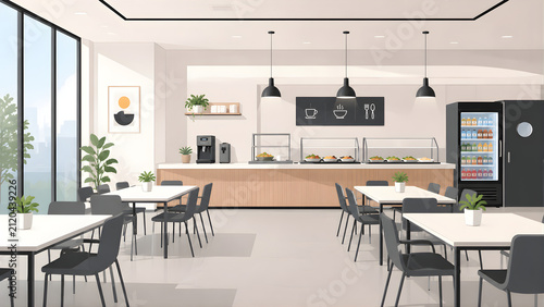 Office modern dining room with table