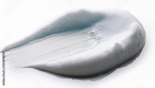 foam texture mousse cosmetic foam smear sample on white background