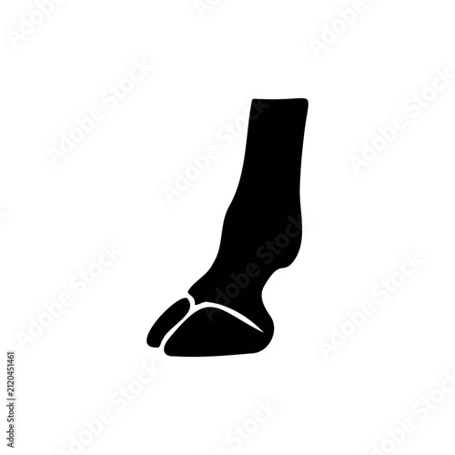 Giraffe foot print silhouette icon vector illustration.
