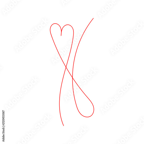 Quadro su tela Romantic symbol for love and affection