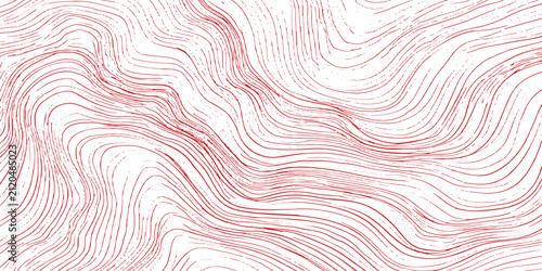 Foto Abstract red wavy lines texture background with topographic map pattern contour for modern vector illustration design