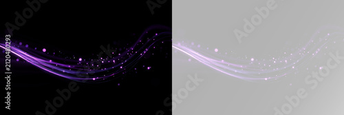 Elegant light wave with luminous particles creating a magical flowing abstract effect