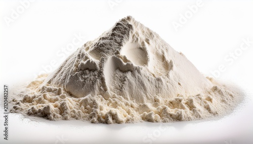 A Pile Of Flour Isolated On White Background