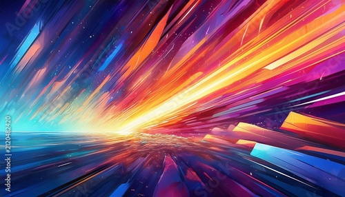 Diagonal Colorful Blast Teleportation Background Hd