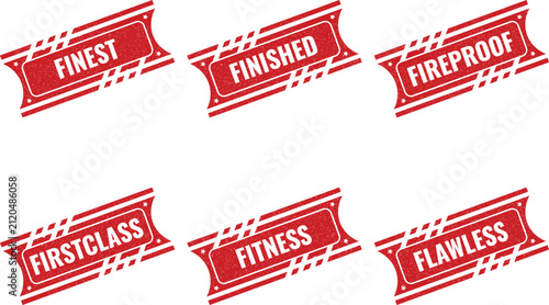 Foto Finest, Finished, Fireproof, Firstclass, Fitness, and Flawless Text on Vintage S