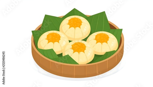 Freshly baked orange and green tea cookies on plate.