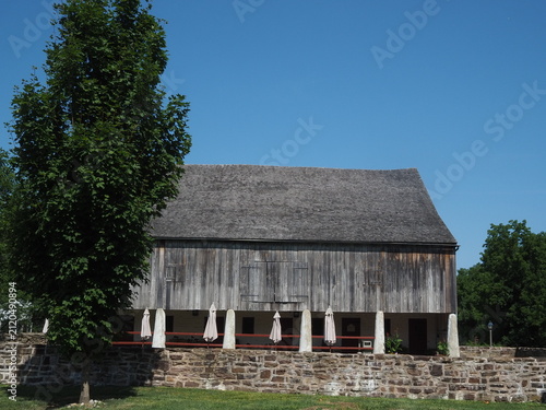 The 18th century built barn needs some repair work.