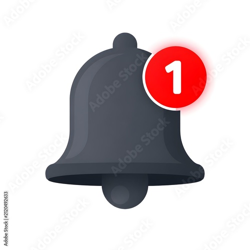 alarm clock notification on a white background