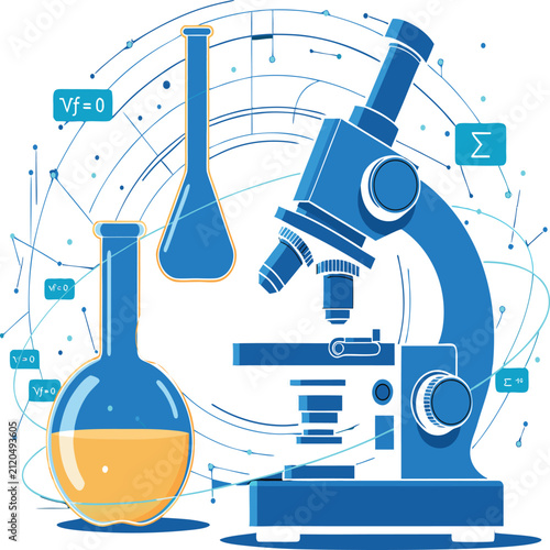 Abstract Science Laboratory Equipment Concept
