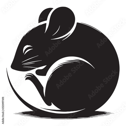 Mouse, Cute, Cartoon, Baby, Little, House, Field, Pet, Wild, Gray, Brown, Animal, Rodent, Character, Funny, Adorable, Illustration, Drawing, Vector, Clipart, Silhouette, SVG, PNG, Icon, Logo.