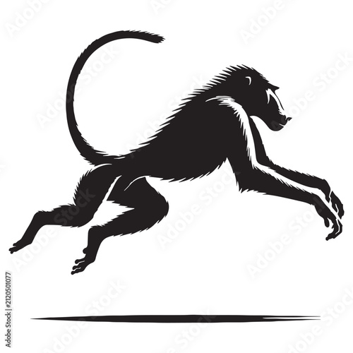 Baboon, Monkey, Primate, African, Wild, Safari, Jungle, Olive, Chacma, Hamadryas, Guinea, Yellow, Baby, Cute, Angry, Face, Portrait, Wildlife, Nature, Illustration, Drawing, Vector, Clipart.