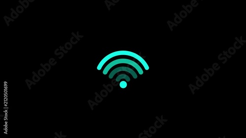 Black Wi-Fi Signal Icon Isolated on White Background for Wireless Network, Internet, and Connectivity Concept
