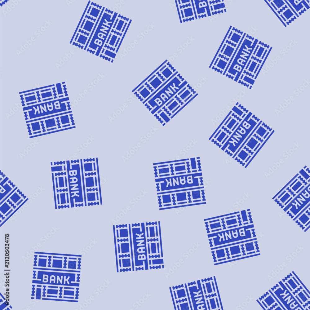 Fototapeta premium financial bank building vector glyph seamless pattern financial bank building sign illustration