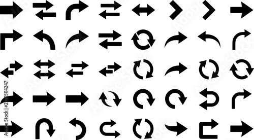 Obraz na płótnie Comprehensive collection of various directional arrows and navigational symbols