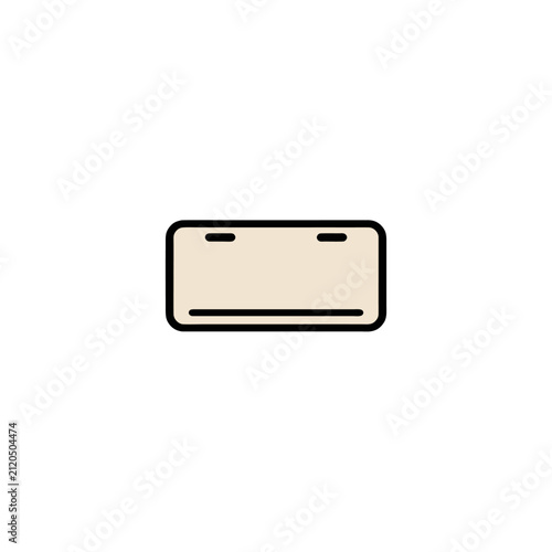 Minimalist credit card illustration. Simple financial icon for banking and payment apps.