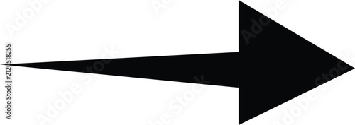 Fine thin line arrow pointing right direction flat icon
