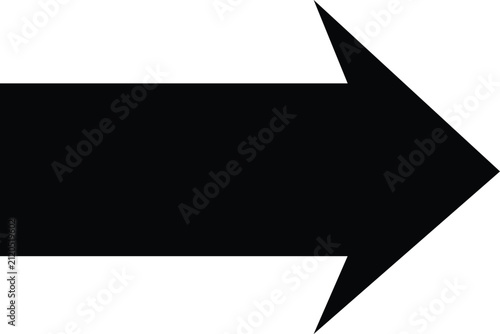 Large classic block arrow pointing right direction interface icon