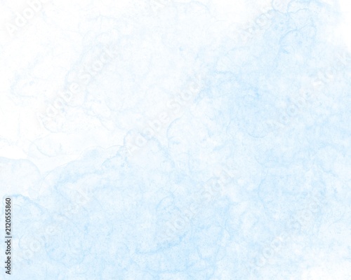 Light blue watercolor paper texture with airy organic gradients and soft hand-painted effect. Elegant abstract background for invitations, branding, stationery, digital paper and packaging.