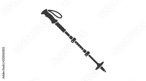 Foto Adjustable trekking pole for hiking and mountain climbing