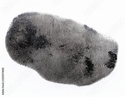 ink fingerprint smudge stains isolated on a white background
