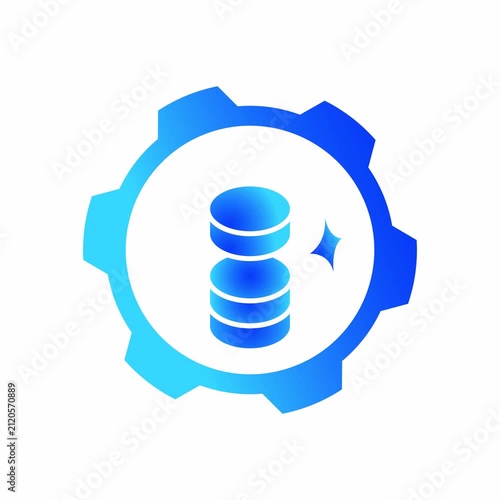 Data Normalization motion illustrator gradient blue for Automation, Artificial Intelligence and Advanced Workflow Integration SaaS Dashboards