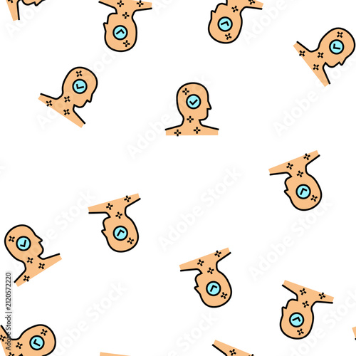 Принти на полотні normal skin vector seamless pattern normal skin sign illustration