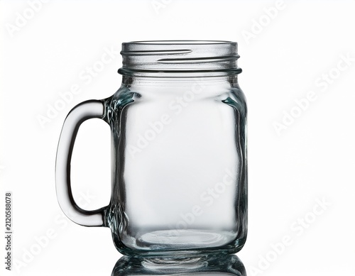 glass mason jar isolated