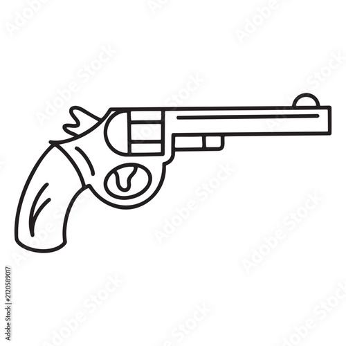vector illustration of a gun, gun