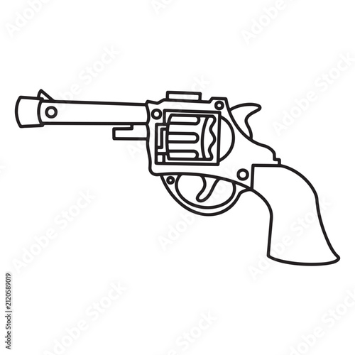 vector illustration of a gun, gun