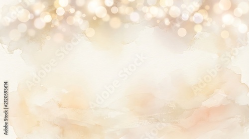 Abstract soft golden background with glowing bokeh lights for festive celebrations and elegant holiday design projects