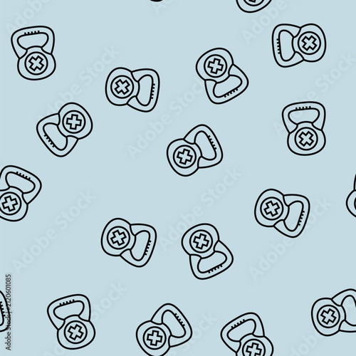 Fotografie physical inactivity obesity overweight vector line seamless pattern physical ina