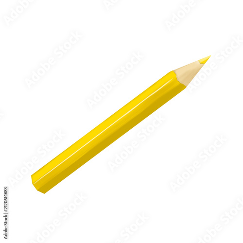 Single pink colored pencil isolated on transparent background