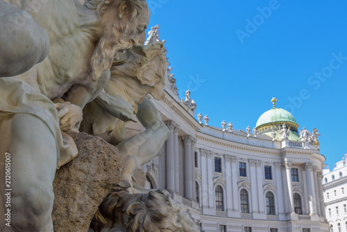 Poseidon statue at Hofburg royal palace, Vienna
