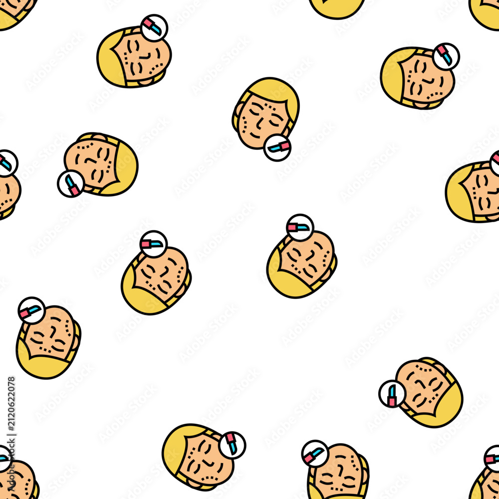 Fototapeta premium plastic surgery vector seamless pattern plastic surgery sign illustration