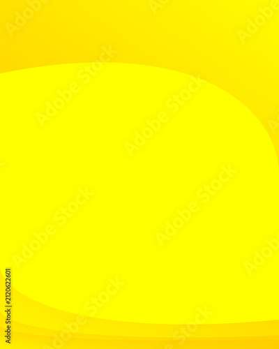 Abstract Yellow Vertical Poster Background Template with Soft Fluid Curved Shapes