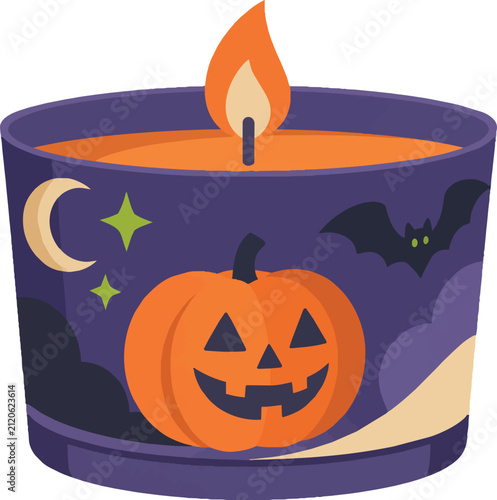 tealight candle in glass cup decorative vector illustration