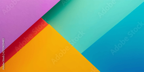 Abstract Colorful Rainbow Paper Stripes Background with  Geometric Shapes, Business Chart Concept, Vector Illustration, Creative Design Puzzle and Diagram Elements