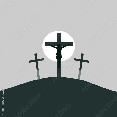 Jesus na Cruz e os Dois do Lado