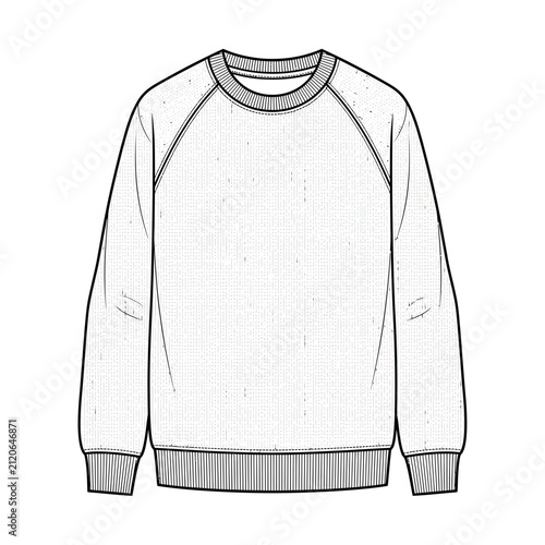 Fotografía Fashion Illustration of a Raglan Sleeve Sweatshirt