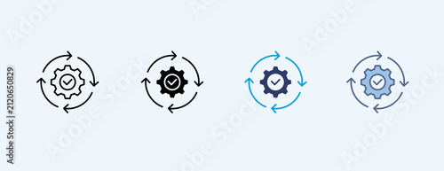 Operations Management Multiple Icon Illustration Vector