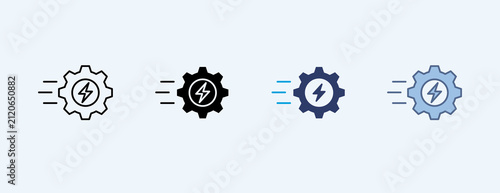 Production Efficiency Multiple Icon Illustration Vector
