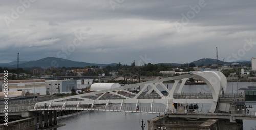 Johnson Street Bridge Beneath Gray Victoria Sky