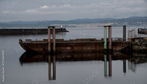 Rusting Marine Platform at Ogden Point in Victoria